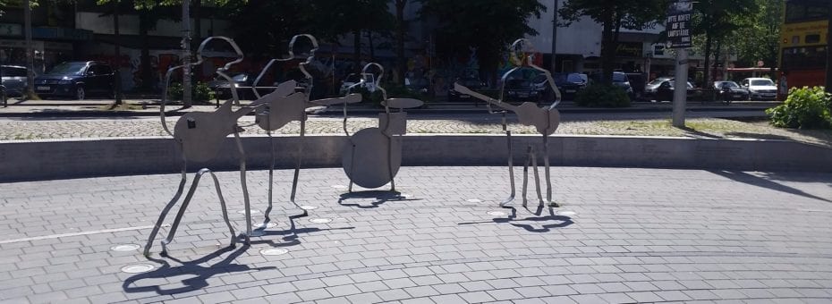 A Beatles memorial at Reeperbahn.