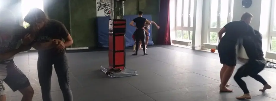 David's wrestling class.