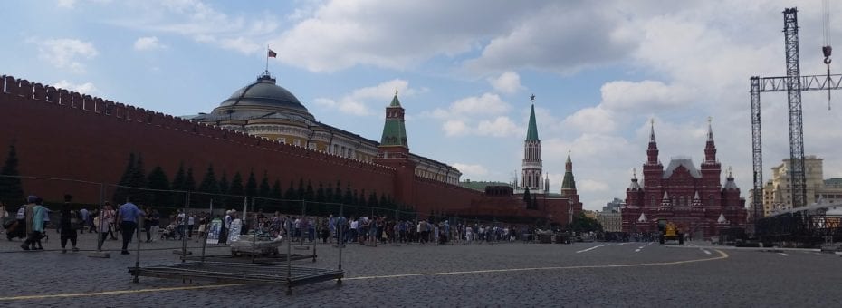 The Red Square, they were setting up for a huge party.