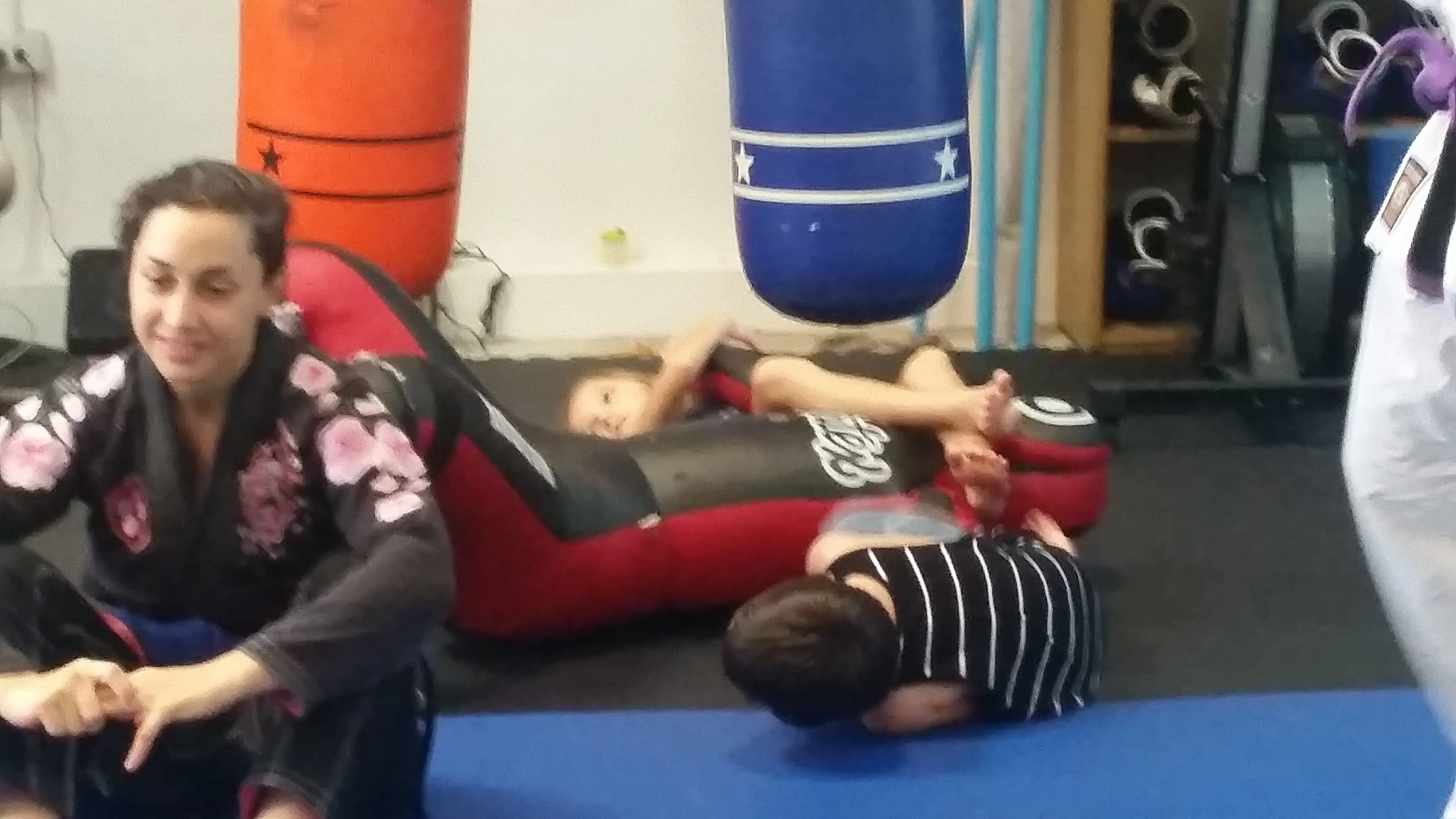 Even the kids were getting their reps in!