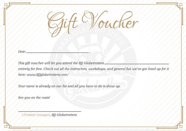 Camp Gift Voucher | BJJ Globetrotters