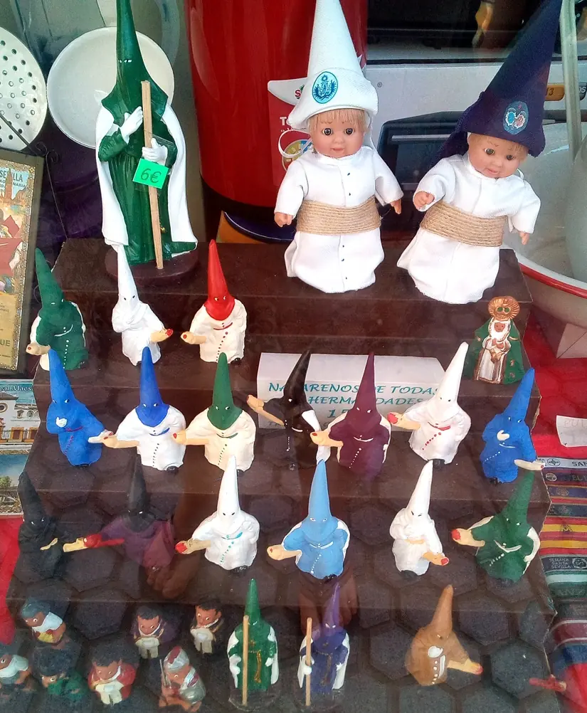 Seville, Spain: capirote figures