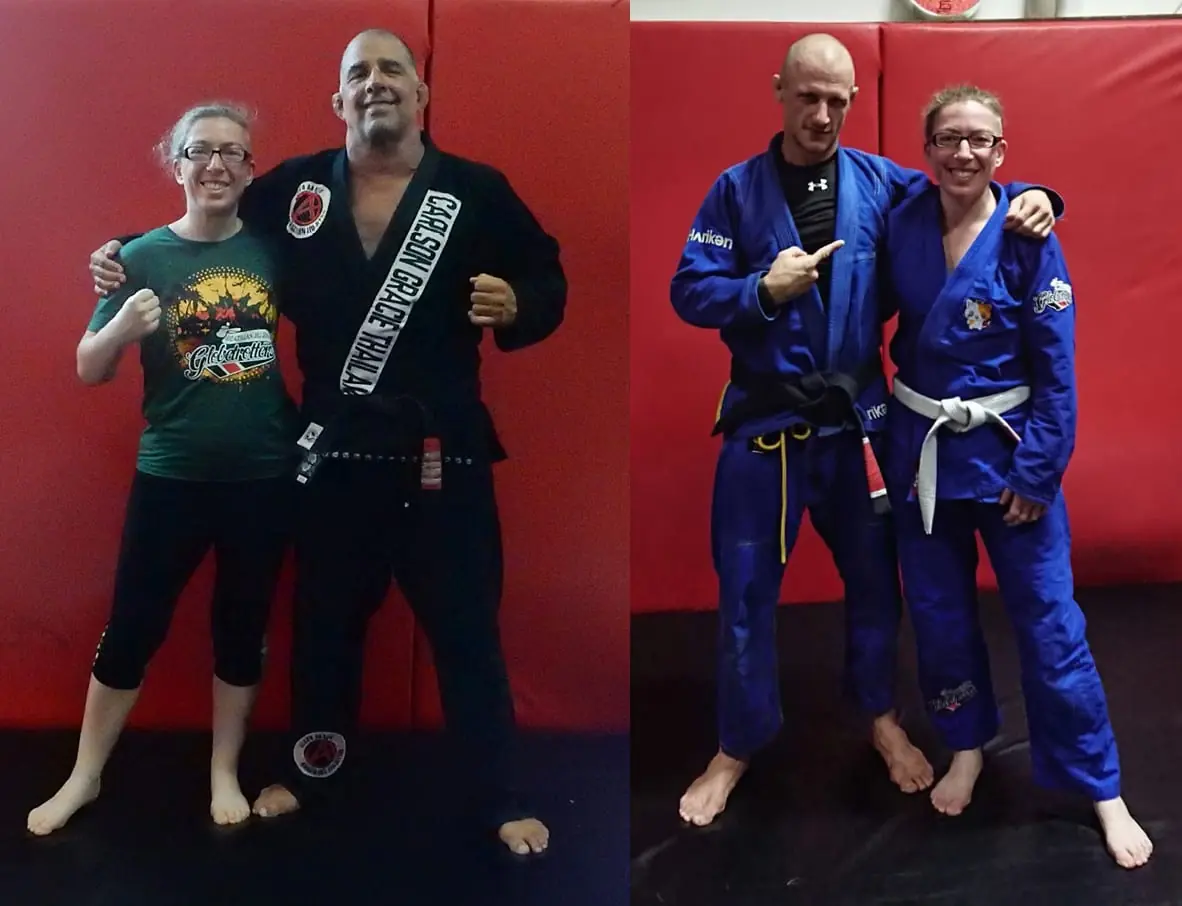 Left: me with instructor Olavo Abreu, Right: me with instructor Mateo Bernard