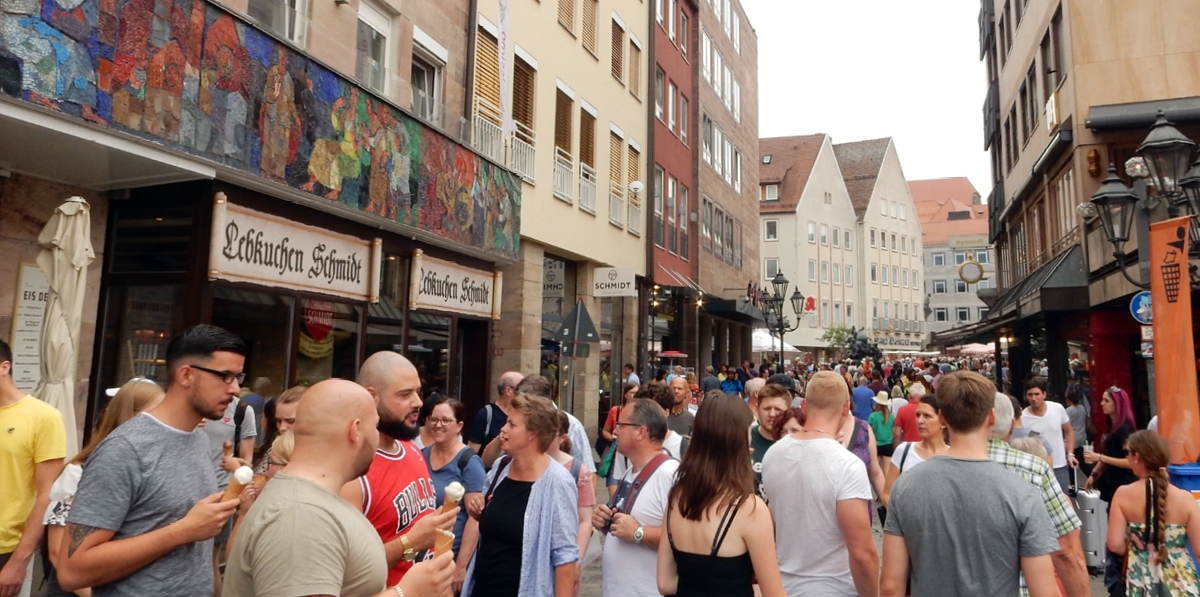 Nuremberg, Germany: Busy streets near city center