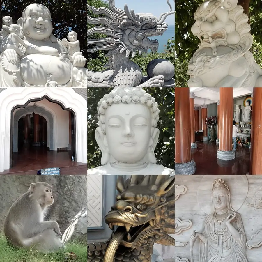 DaNang, Vietnam: Statues around Chùa Linh Ứng