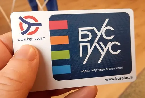 Serbian public transit pass