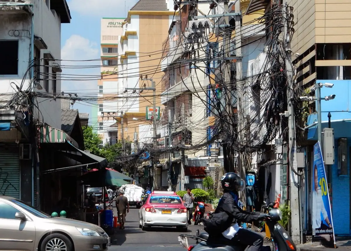 Bangkok, Thailand: Crazy electrical wiring!