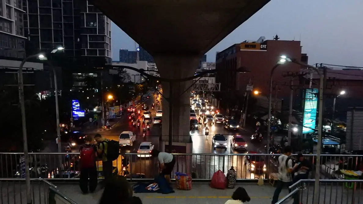 Bangkok, Thailand: Skytrain entrance "On Nut" near my home.