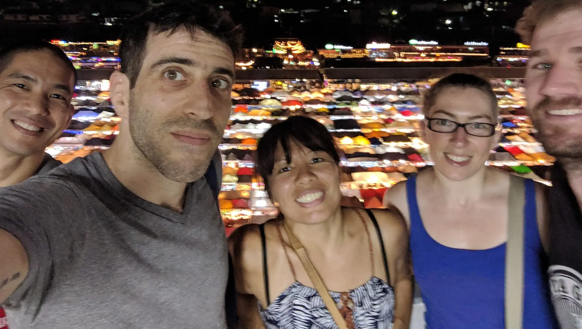 Bangkok, Thailand: BJJ Globetrotter friends at the night market!