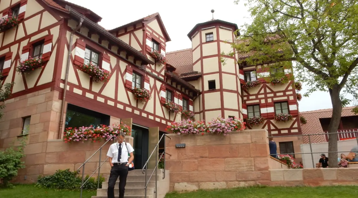 Nuremberg, Germany: Pretty buildings at the Imperial Castle of Nuremberg