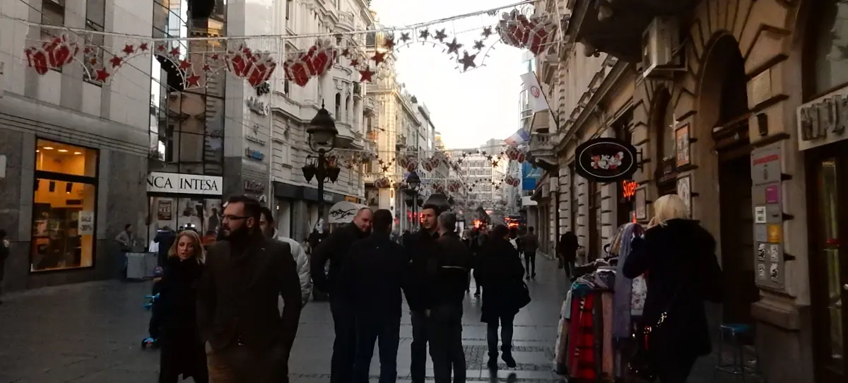 Belgrade, downtown pedestrian shopping area